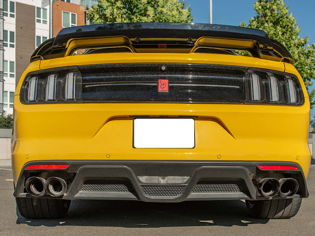 2015-17 FORD MUSTANG | GT350 STYLE REAR BUMPER QUAD TIPS DIFFUSER