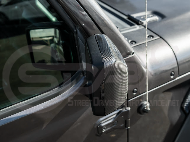 2018-UP JEEP WRANGLER GLADIATOR CARBON FIBER MIRROR CAP COVERS PAIR