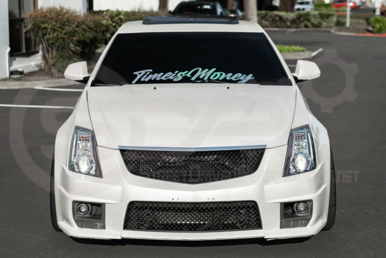 2009-2015 Cadillac CTS-V V2 -  Black front grilles set (blank no emblem)