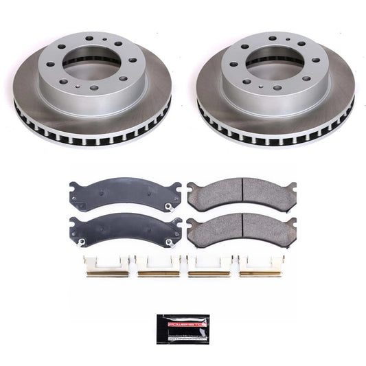PowerStop front semi-coated rotor kit for Hummer H2 2003-2009, performance brake rotor set with blank rotors for improved stopping power.