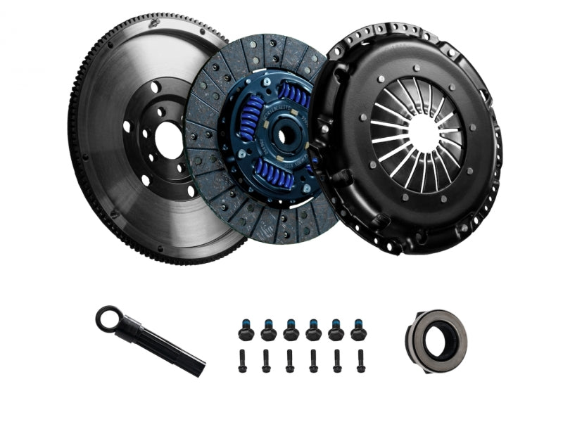 DKM Clutch Kit with flywheel for VW Beetle, Corrado, Golf, GTI 1.8T, designed for 325 ft/lbs torque, includes organic clutch components