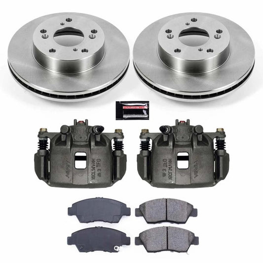 PowerStop OE brake kit with front calipers for 2013-2015 Acura ILX, includes disc brake components and calipers.