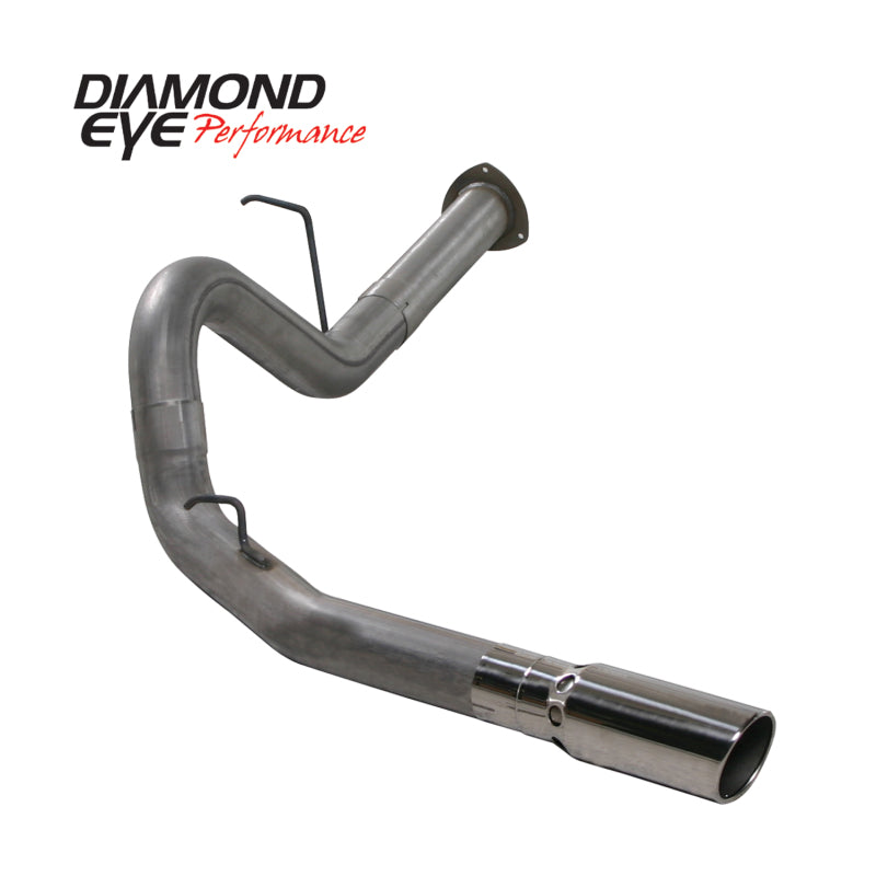 Diamond Eye Performance 4-inch DPF Back exhaust kit for Chevy 2500/3500 6.0L, featuring stainless steel pipes and polished finish.