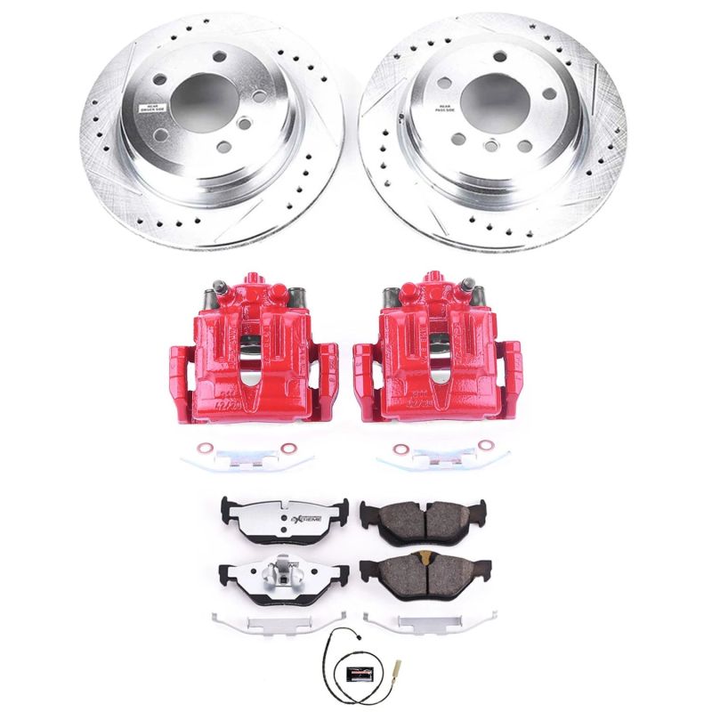 PowerStop BMW 328i rear Z26 Street Warrior brake kit with performance calipers and rotors for 2011-2013 BMW 328i.
