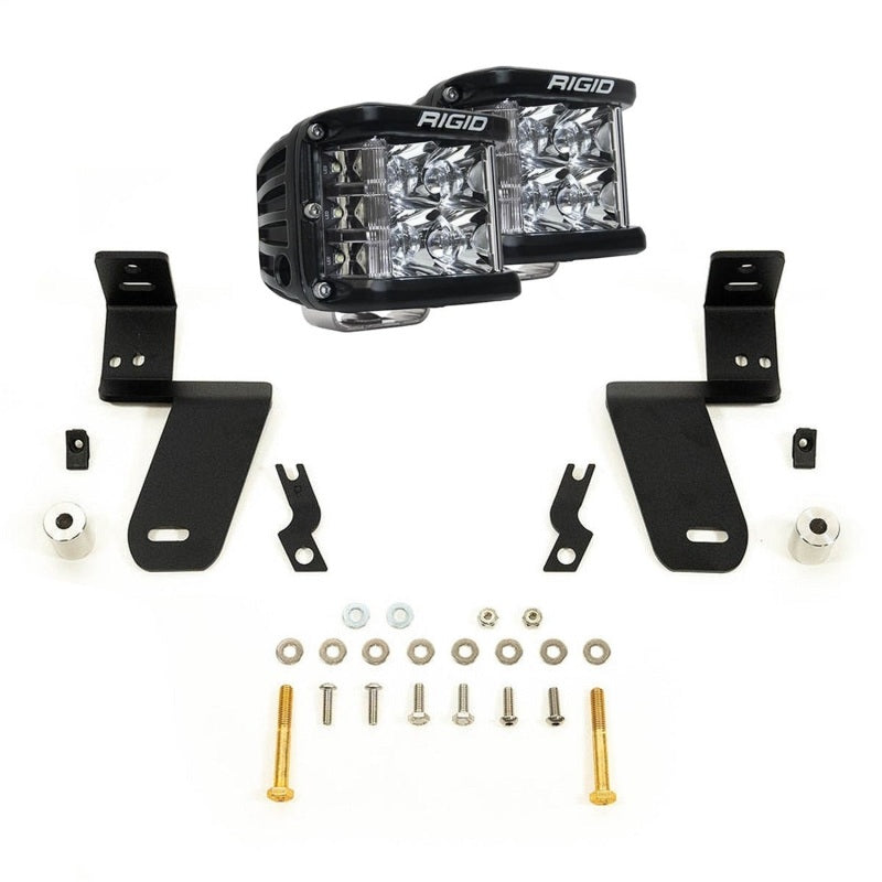 Rigid Industries Chevrolet Silverado 1500 A-Pillar D-SS light bar, rugged off-road LED lighting for trucks, mounted on Silverado 1500.