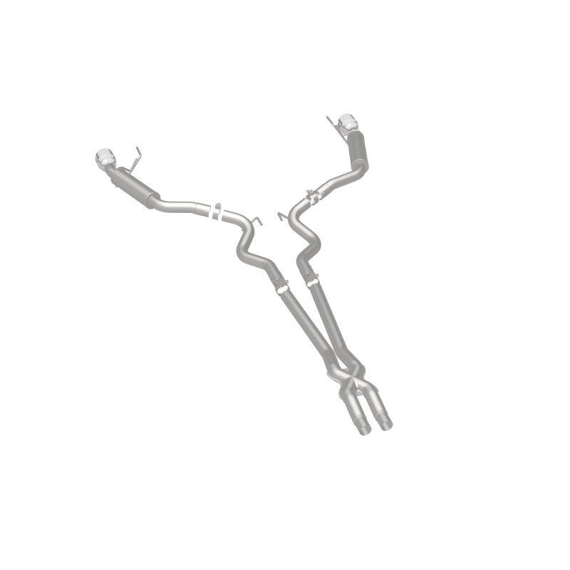MagnaFlow SS Cat Back Exhaust with dual polished tips for 2015 Ford Mustang V6 3.7L, 2.5-inch diameter, competition style.