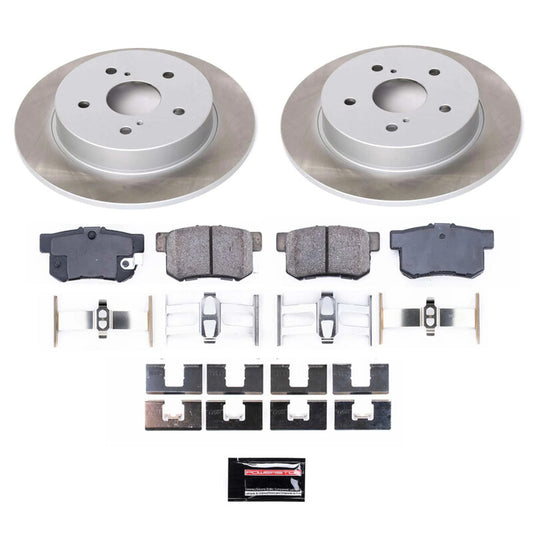 PowerStop rear semi-coated rotor kit for 2007-2013 Suzuki SX4, performance brake rotor set with clean, smooth finish.