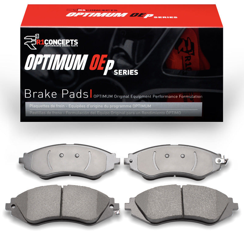 R1 Concepts OE brake pads for Chevrolet Epica R1 99-17, front brake pads with optimal OE design, shown in the image