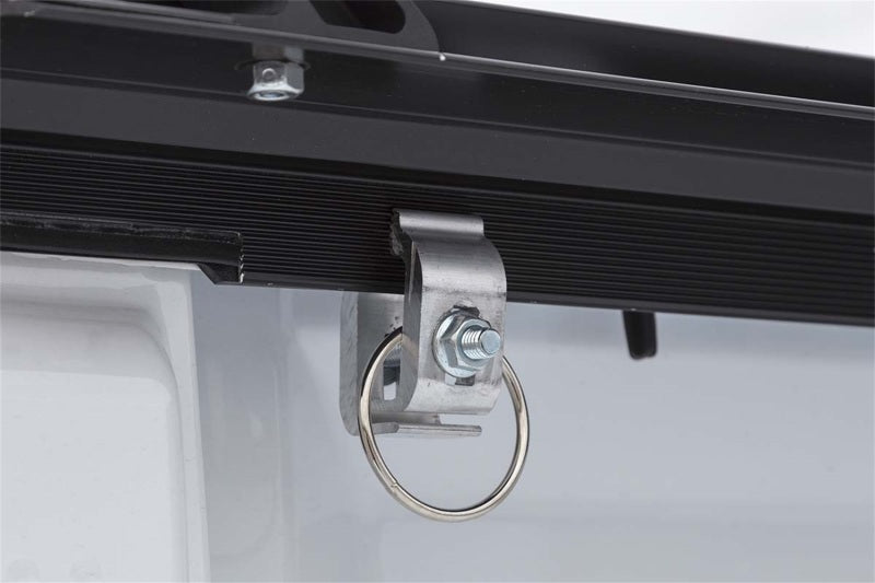 Access Limited roll-up truck bed cover on Dodge Dakota Crew Cab with utility rail, designed for 8-11 model years, 5ft 4in bed.