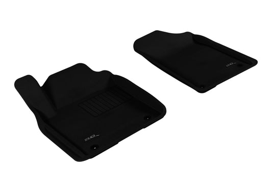 Black 3D MAXpider rubber floor mat for 2011-2020 Infiniti QX80/QX56 first row, featuring custom 3D Kagu design.