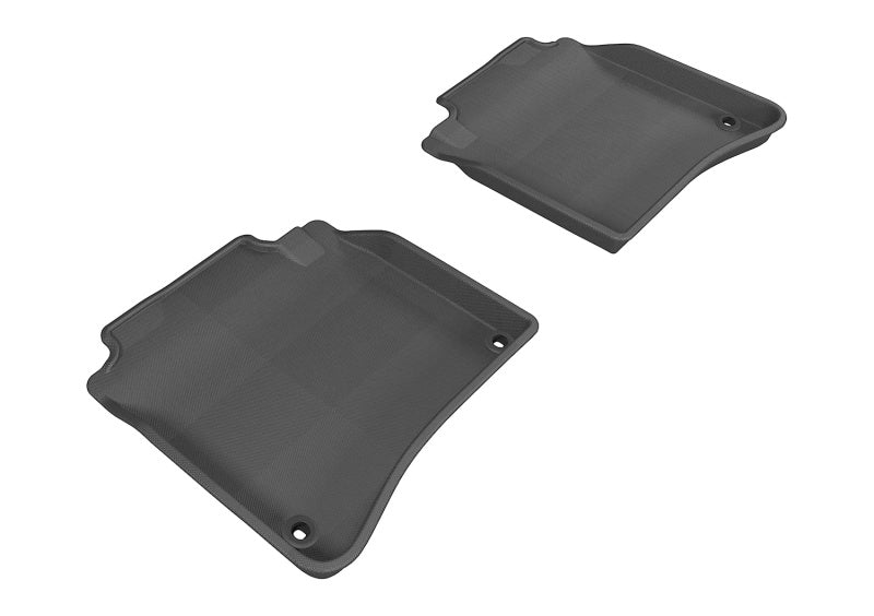 Black 3D MAXpider rubber floor mats for 2014-2019 Mercedes-Benz S-Class W222 second row, durable and custom-fit interior protection.
