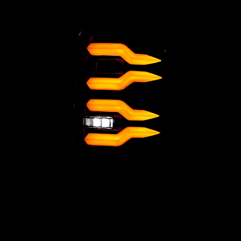 AlphaRex LUXX-Series LED tail lights for Dodge Ram 1500/2500/3500 94-01 in Alpha-Black with sleek LED design and modern styling.