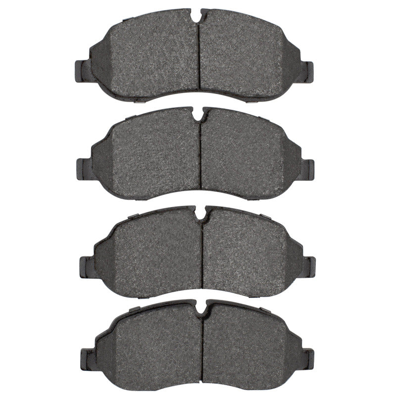 R1 Concepts Ford Transit-250 Super Duty brake pads, performance front brake pads with metallic friction material, installed on vehicle