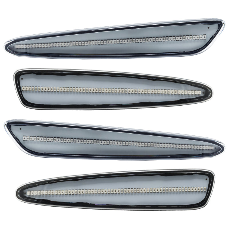 Oracle LED sidemarker set for Chevrolet Corvette C6 (2005-2013) with clear lens, no paint, designed for enhanced vehicle lighting.
