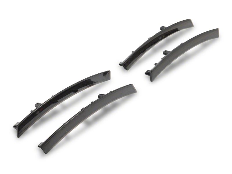 Raxiom smoked LED side markers for Chevrolet Corvette C7, axial series, installed on the vehicle's sides.