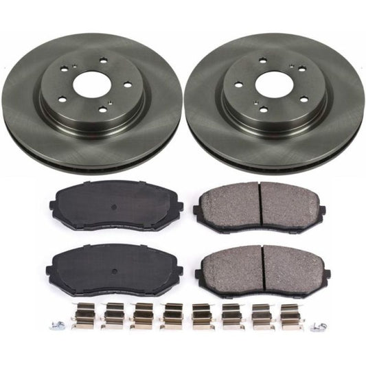 PowerStop OE brake kit for Suzuki Grand Vitara front, includes brake rotors and pads, designed for reliable stopping power.