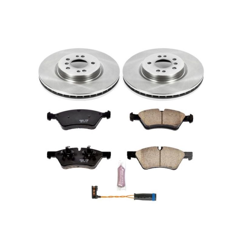 PowerStop OE brake kit for Mercedes-Benz ML450 2010-2011, front autospecialty brake components with rotors and pads.
