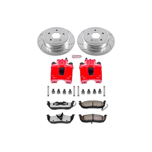 PowerStop Jeep Commander rear Z36 truck and tow brake kit with calipers, performance brake components for enhanced stopping power.