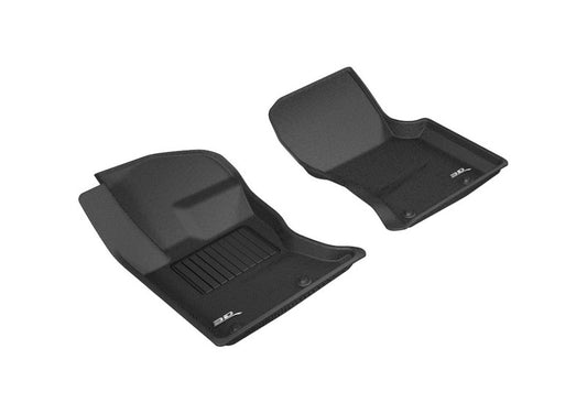 3D MAXpider black rubber floor mat for 2017-2020 Jaguar F-Pace and Range Rover Velar first row, custom-fit vehicle interior accessory.