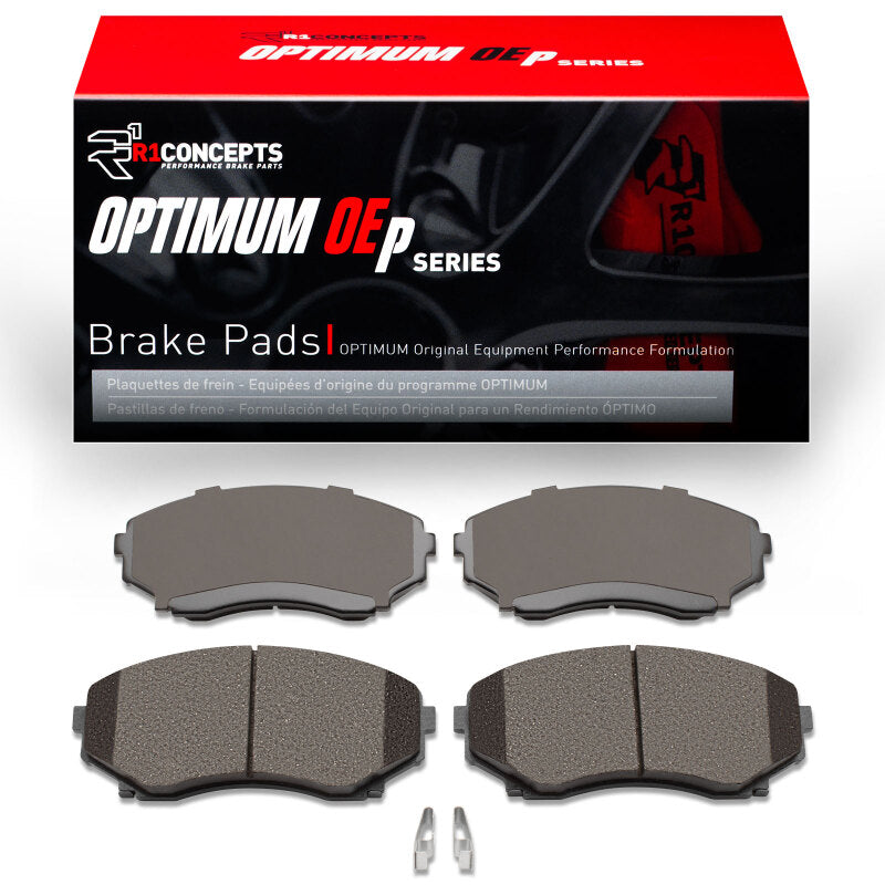 R1 Concepts Mazda MPV 92-06 front brake pads, OE style, high-performance R1 Optimum OE brake pads for reliable stopping power.