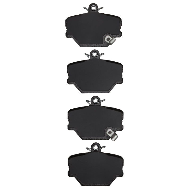R1 Concepts OE front semi-metal brake pads for Smart Fortwo R1 05-16, showing the brake pad set with metal backing plates
