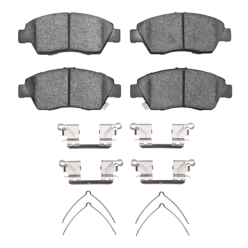 R1 Concepts OE brake pads and hardware kit for Acura ILX 2012-2015, front semi-metallic brake pads with hardware included