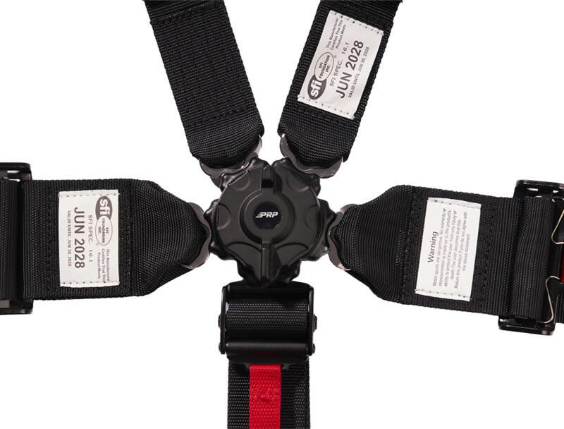 PRP Seats 5-point cam-lock harness with 2-inch shoulder straps and 3-inch lap belts, black SFI 16.1