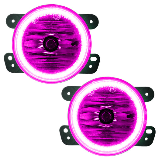 Oracle Lighting pink LED fog lights for 2011-2013 Jeep Grand Cherokee, pre-assembled with halo design, for enhanced visibility and style.