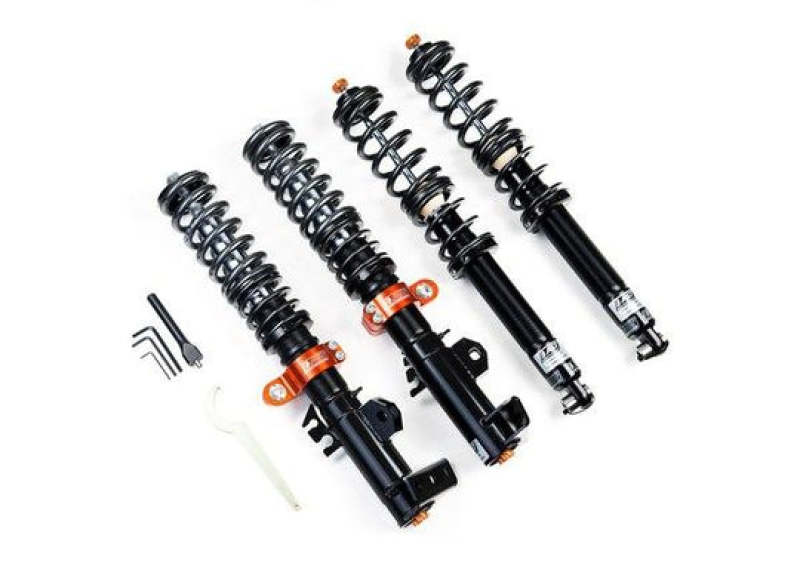 AST 5100 Competition Series coilovers for BMW G80 G81 M3 G82 G83 M4 AWD X-drive 2021 model, showing suspension components.