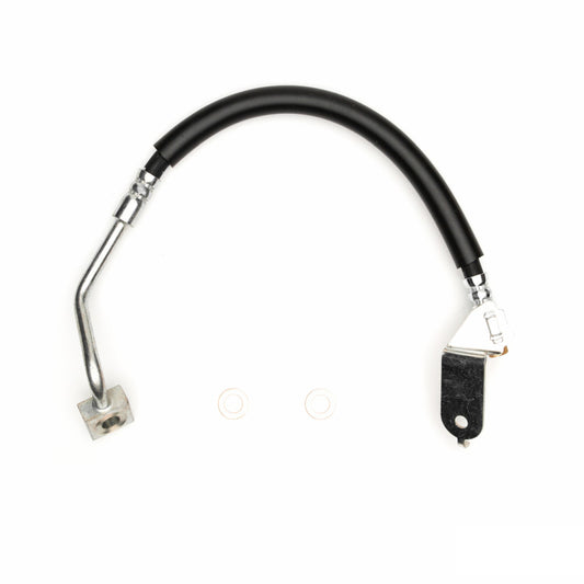 DFC Chrysler 300 rear brake hose from a brake line kit, showing the flexible rubber and metal fittings for rear brake system.