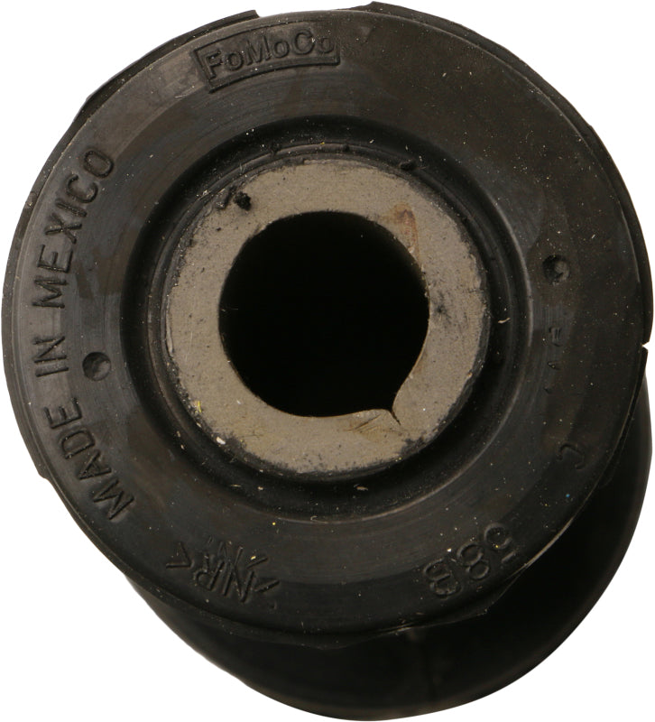 Moog Ford F-150 rear leaf spring bushing for 2004-2014 truck suspension, showing close-up of rubber bushing component.