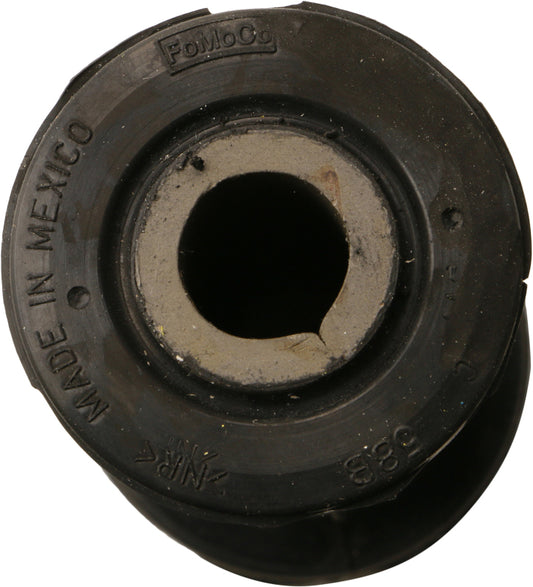 Moog Ford F-150 rear leaf spring bushing for 2004-2014 truck suspension, showing close-up of rubber bushing component.