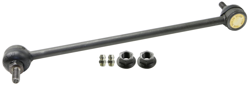 Moog front sway bar endlink for 2012-2019 Land Rover Range Rover Evoque, showing the metal component with bushings.