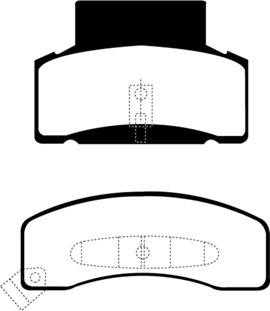 EBC Ultimax2 front brake pads for Chevrolet C30 DRW 1992-1999, OE style brake pads with detailed friction material surface