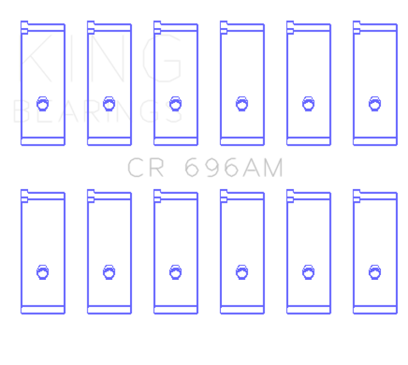 King Engine Bearings Toyota 5ME/5MGE/7MGE/7MGTE Rod Bearing Set - Size +0.5mm