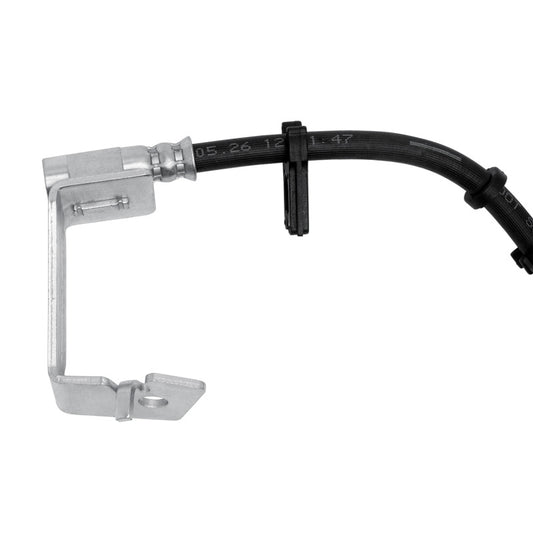 DFC Ford Mustang front right brake hose from the brake line kit, showcasing the durable rubber and metal fittings.