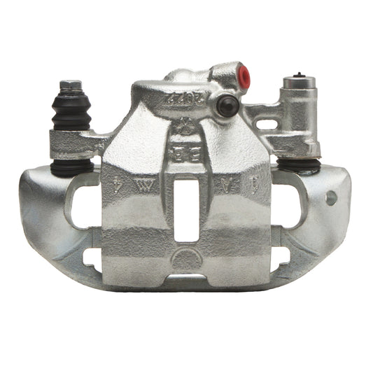 Silver zinc-coated DFC OE front brake caliper for 1984-1987 Toyota Corolla, premium zinc-coated caliper for optimal braking performance.
