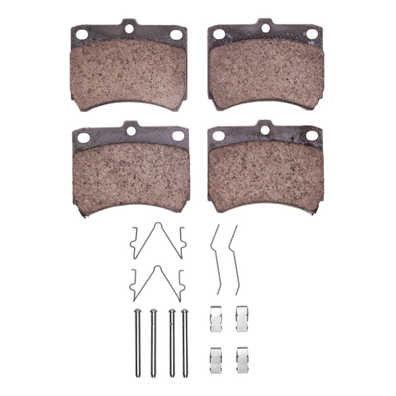 R1 Concepts Ford Festiva R1 88-93 OE brake pads and hardware kit, including brake pads and mounting hardware.