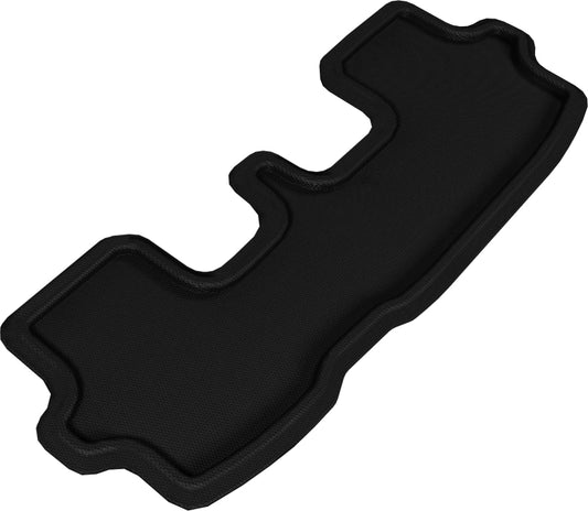 Black 3D MAXpider rubber floor mats for 2008-2013 Toyota Highlander Kagu 3rd row, durable automotive interior protection