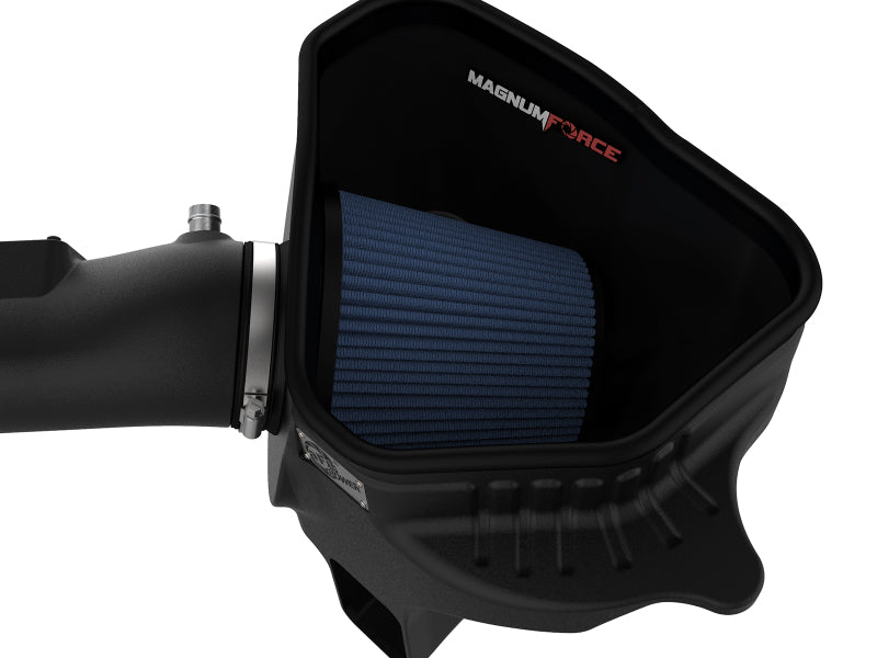 aFe Magnum FORCE Stage-2 Pro 5R cold air intake system installed in a 2012-2015 BMW 335i N55 engine bay.
