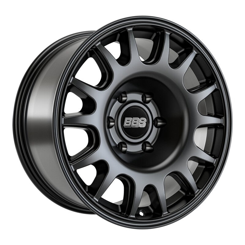 BBS TS-R 18x9 inch satin black cast wheel with 6x139.7 bolt pattern and 106.1 CB, featuring ET12 offset for performance vehicles.