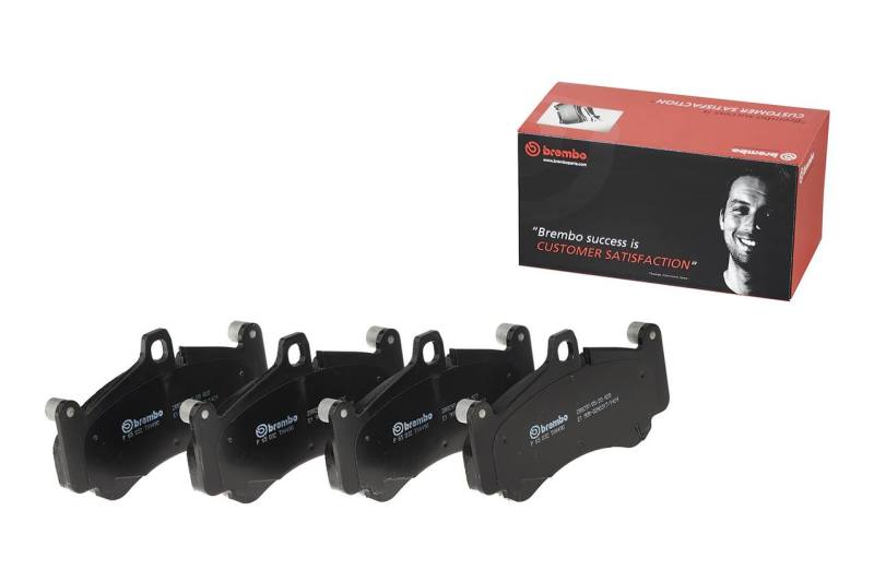 Brembo OE ceramic brake pads for Chrysler 200 and Dodge Dart, front premium NAO OE equivalent brake pads, clean and new.