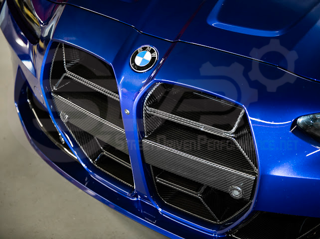 2021-Up BMW G80 M3 & G82 M4 W/ NO ACTIVE CRUISE CONTROL | CSL Style Carbon Fiber Front Kidney Grille Replacement