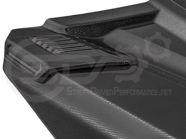 2022-UP TOYOTA TUNDRA | SDP CARBON FIBER FRONT VENTED HOOD WITH SIDE VENTS