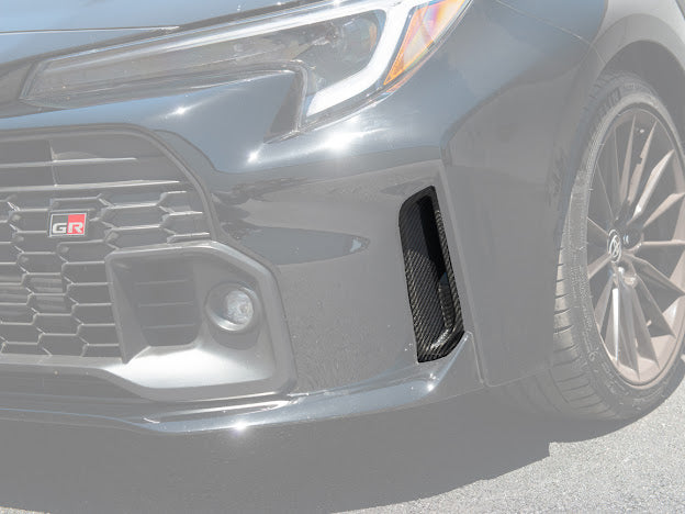 2023-UP TOYOTA GR COROLLA | FACTORY STYLE CARBON FIBER FRONT BUMPER SIDE VENT REPLACEMENT (PAIR)