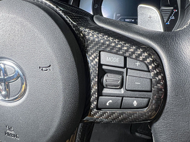 2020-Up Toyota GR Supra A90 A91 |JDM CARBON FIBER Steering Wheel Button Trim Cover