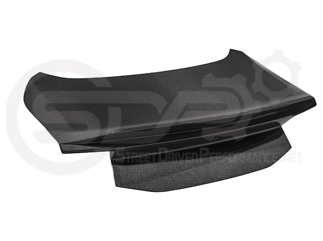 2024-Up Ford Mustang S650 | Factory Integrated Ducktail Style Carbon Fiber Replacement Rear Trunk Lid