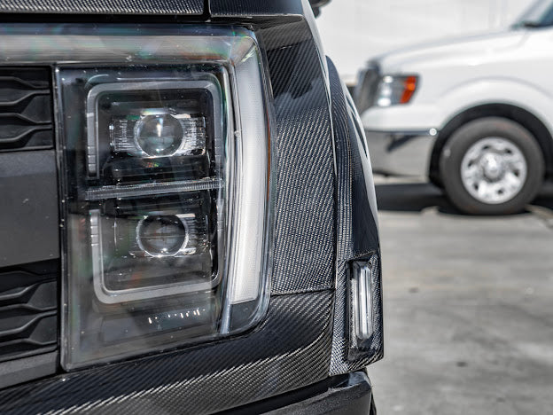 2021-UP F-150 RAPTOR | FACTORY STYLE CARBON FIBER SIDE FENDER FLARES REPLACEMENT (FRONT AND / OR REAR)