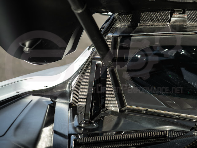2020+ Chevrolet Corvette C8 Coupe | CARBON FIBER Rear Hatch B Pillar Hinge Cover Pair