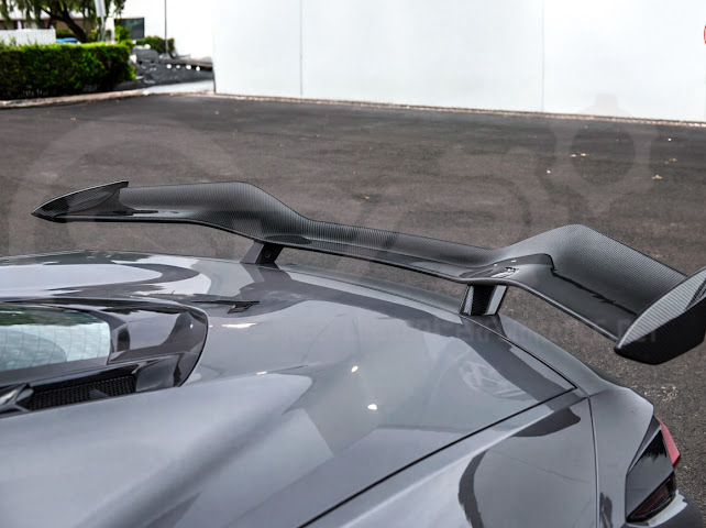 2023-Present Chevrolet Corvette C8 Z06 & E-Ray | Z06 GM Factory Style CARBON FIBER Rear High Wing Spoiler W/ Z07 Performance Package